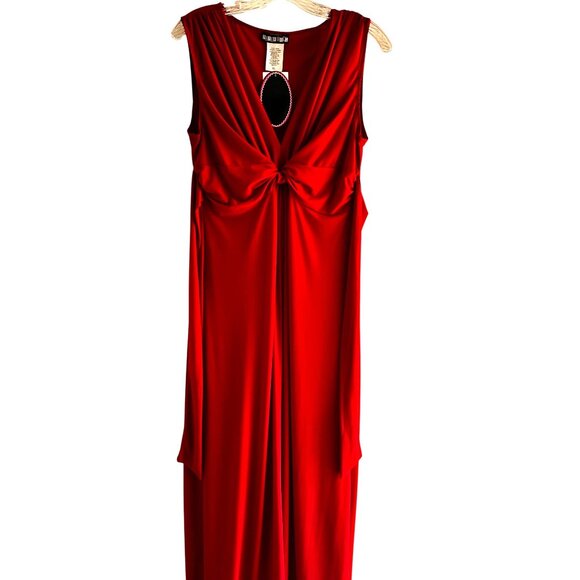 Paper Doll XL Business Casual Sleeveless Knot Front Dress Polyester Spandex - Picture 1 of 8